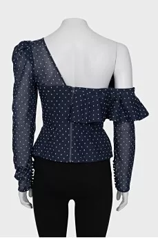 One shoulder fitted blouse