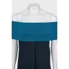 Asymmetrical off-the-shoulder silk dress