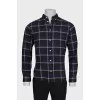 Men's blue plaid shirt