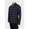Men's blue plaid shirt