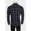 Men's blue plaid shirt