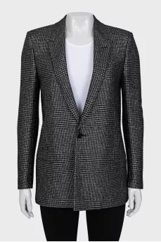 Straight-cut jacket with lurex