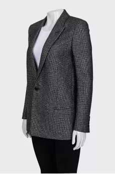 Straight-cut jacket with lurex