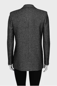Straight-cut jacket with lurex