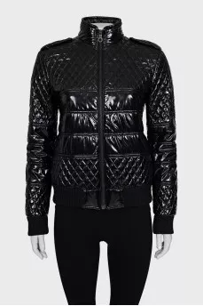 Black quilted jacket