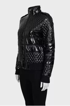 Black quilted jacket