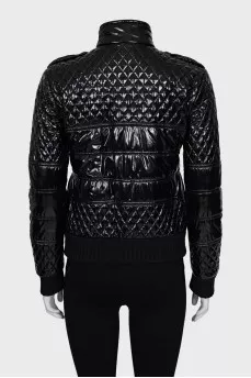 Black quilted jacket