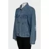 Denim jacket with embroidery on the sleeves