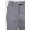 Wool trousers with red stripes