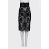 Transparent lace skirt