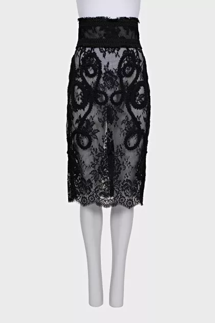 Transparent lace skirt