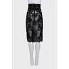 Transparent lace skirt