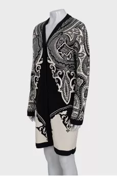 Printed cardigan with buttons