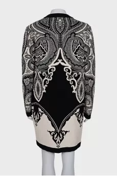 Printed cardigan with buttons