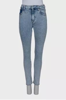 Slim-fit mid-rise jeans