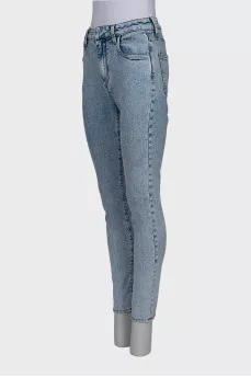 Slim-fit mid-rise jeans