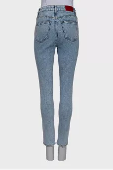 Slim-fit mid-rise jeans