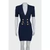 Bodycon dress with accent buttons