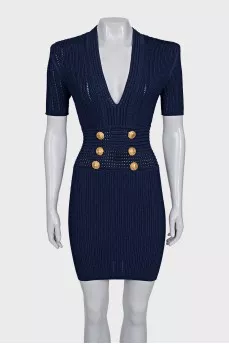 Bodycon dress with accent buttons