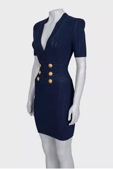 Bodycon dress with accent buttons