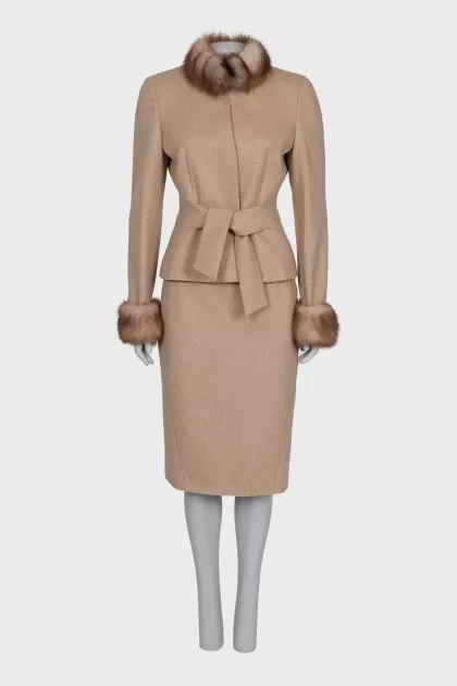 Wool suit consisting of a jacket and skirt