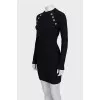 Fitted dress with gold buttons