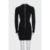 Fitted dress with gold buttons