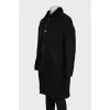 Men's sheepskin coat with black fur