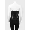 Lace corset on hooks
