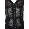 Lace corset on hooks