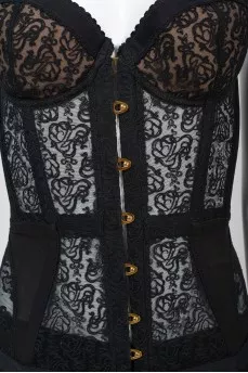 Lace corset on hooks