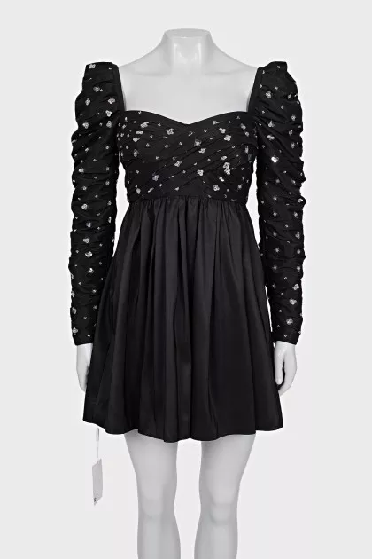 Dress with puff sleeves with tag