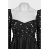 Dress with puff sleeves with tag