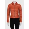 Orange leather jacket