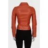 Orange leather jacket