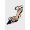 Slingbacks with rhinestones