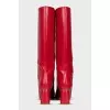 Two-tone heeled boots