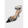 Black slingbacks with rhinestones