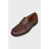 Men's loafers with silver decor