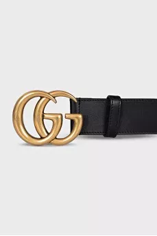 GG Marmont black leather belt