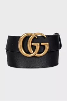 GG Marmont black leather belt