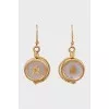 Round gold earrings