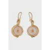 Round gold earrings