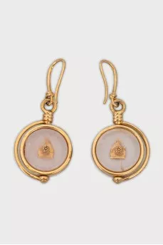 Round gold earrings
