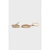 Round gold earrings