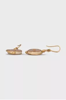 Round gold earrings