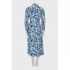Fitted dress with printed buttons