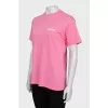 Pink straight-cut T-shirt