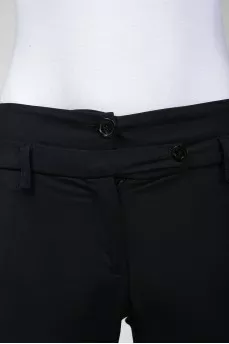 Black cropped trousers