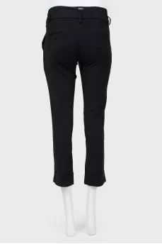 Black cropped trousers